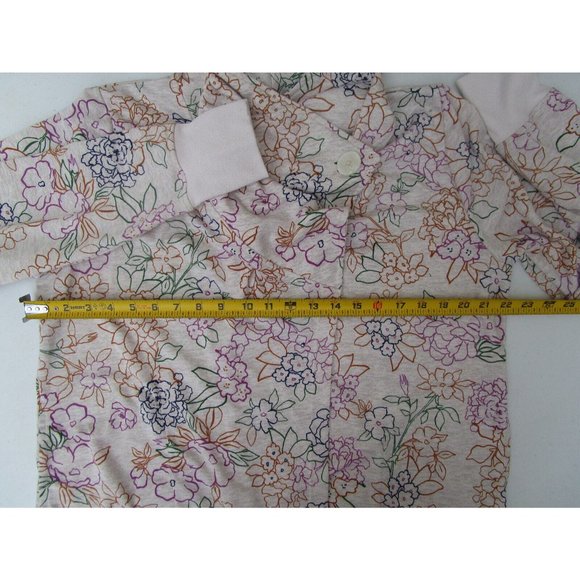 Cuddl Duds Multi Color Turtle Neck Open Front Cardigan Lounge Wear Pockets L - Picture 5 of 8